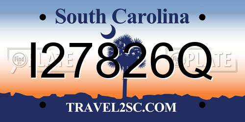 I27826Q South Carolina License Plate