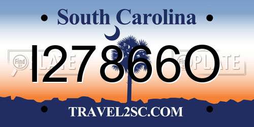 I27866O South Carolina License Plate