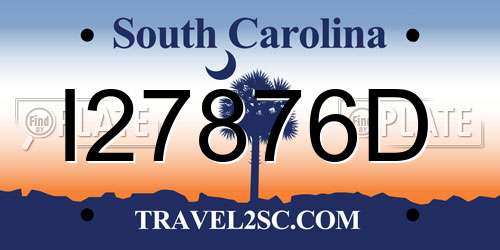 I27876D South Carolina License Plate