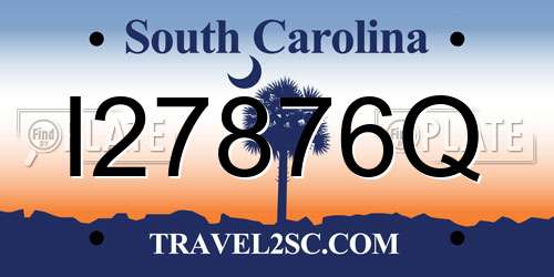 I27876Q South Carolina License Plate