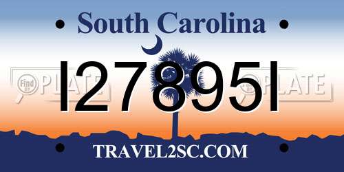 I27895I South Carolina License Plate