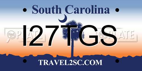 I27TGS South Carolina License Plate