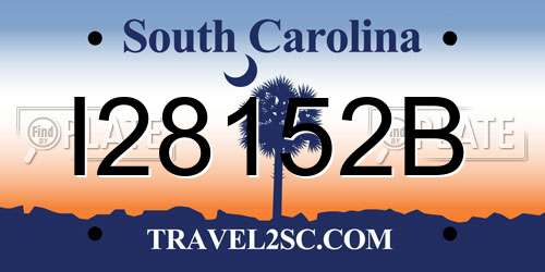 I28152B South Carolina License Plate