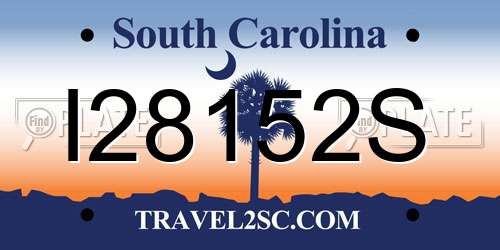 I28152S South Carolina License Plate