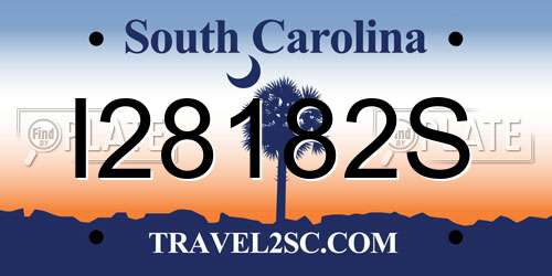 I28182S South Carolina License Plate