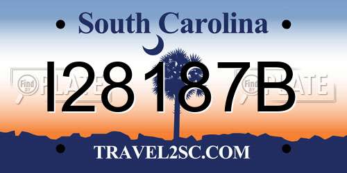 I28187B South Carolina License Plate
