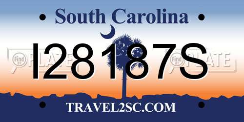 I28187S South Carolina License Plate