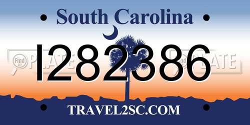 I282386 South Carolina License Plate