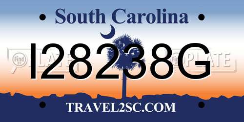 I28238G South Carolina License Plate