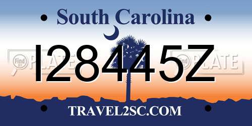 I28445Z South Carolina License Plate