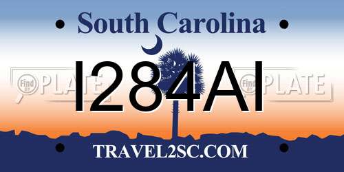 I284AI South Carolina License Plate