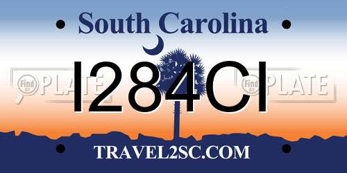 I284CI South Carolina License Plate