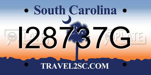 I28737G South Carolina License Plate