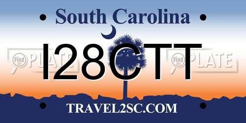 I28CTT South Carolina License Plate