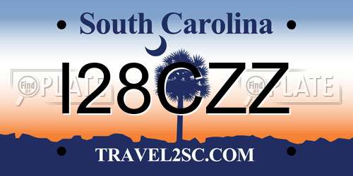 I28CZZ South Carolina License Plate