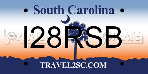 I28RSB South Carolina License Plate