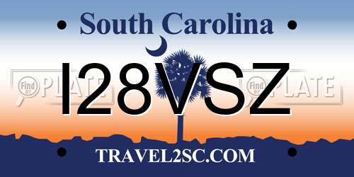 I28VSZ South Carolina License Plate
