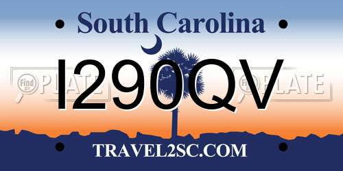 I290QV South Carolina License Plate