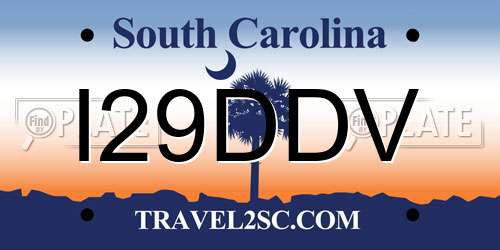 I29DDV South Carolina License Plate