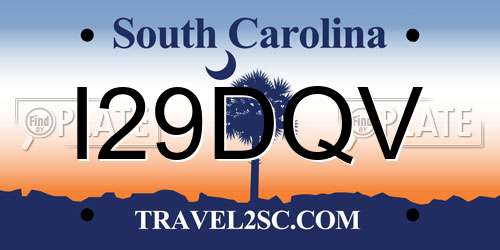 I29DQV South Carolina License Plate