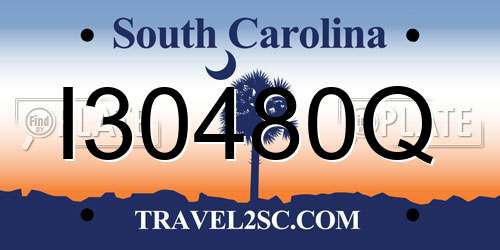 I30480Q South Carolina License Plate