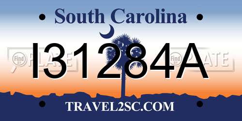 I31284A South Carolina License Plate