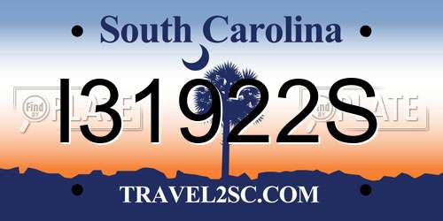 I31922S South Carolina License Plate