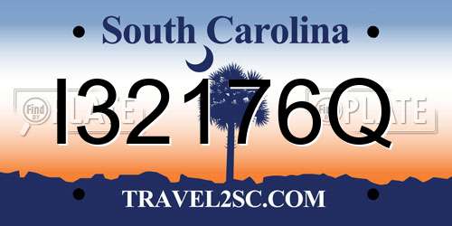 I32176Q South Carolina License Plate