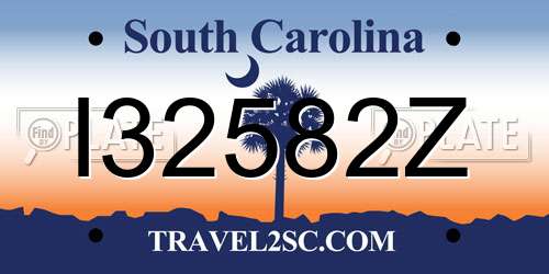 I32582Z South Carolina License Plate