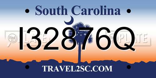 I32876Q South Carolina License Plate