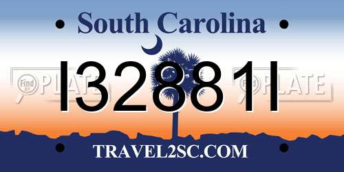 I32881I South Carolina License Plate