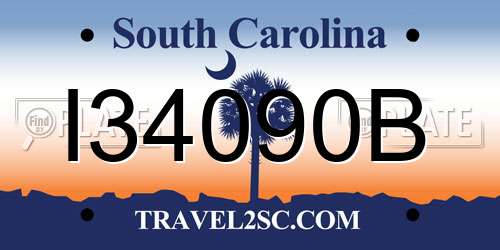I34090B South Carolina License Plate