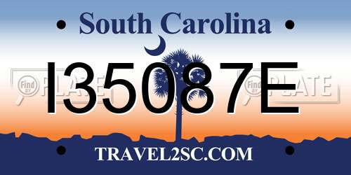 I35087E South Carolina License Plate