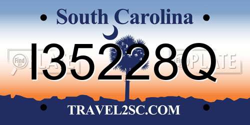 I35228Q South Carolina License Plate