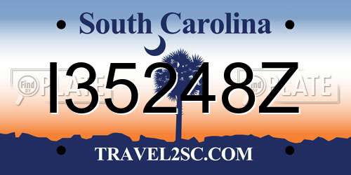 I35248Z South Carolina License Plate