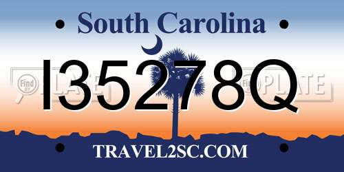 I35278Q South Carolina License Plate