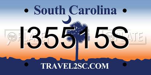 I35515S South Carolina License Plate