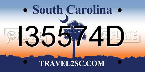 I35574D South Carolina License Plate