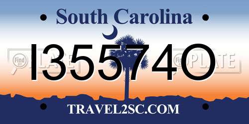 I35574O South Carolina License Plate
