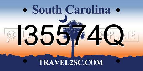 I35574Q South Carolina License Plate