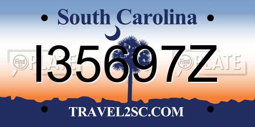 I35697Z South Carolina License Plate