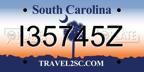 I35745Z South Carolina License Plate