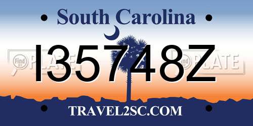 I35748Z South Carolina License Plate