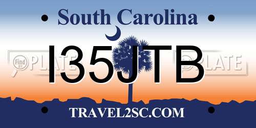 I35JTB South Carolina License Plate