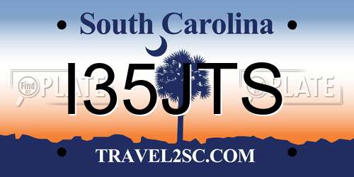 I35JTS South Carolina License Plate