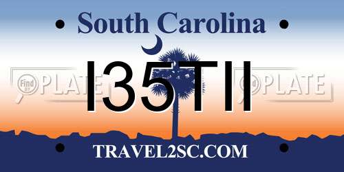I35TII South Carolina License Plate