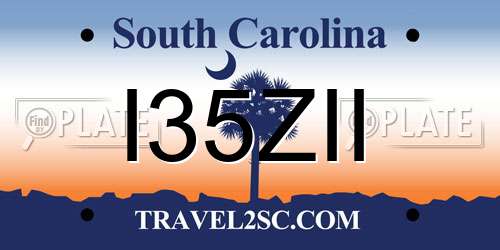I35ZII South Carolina License Plate