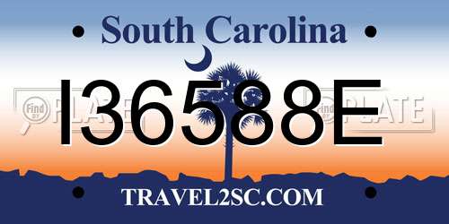 I36588E South Carolina License Plate