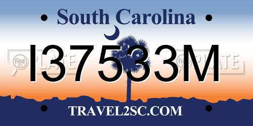 I37533M South Carolina License Plate