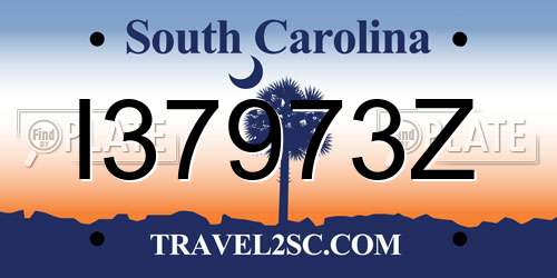 I37973Z South Carolina License Plate